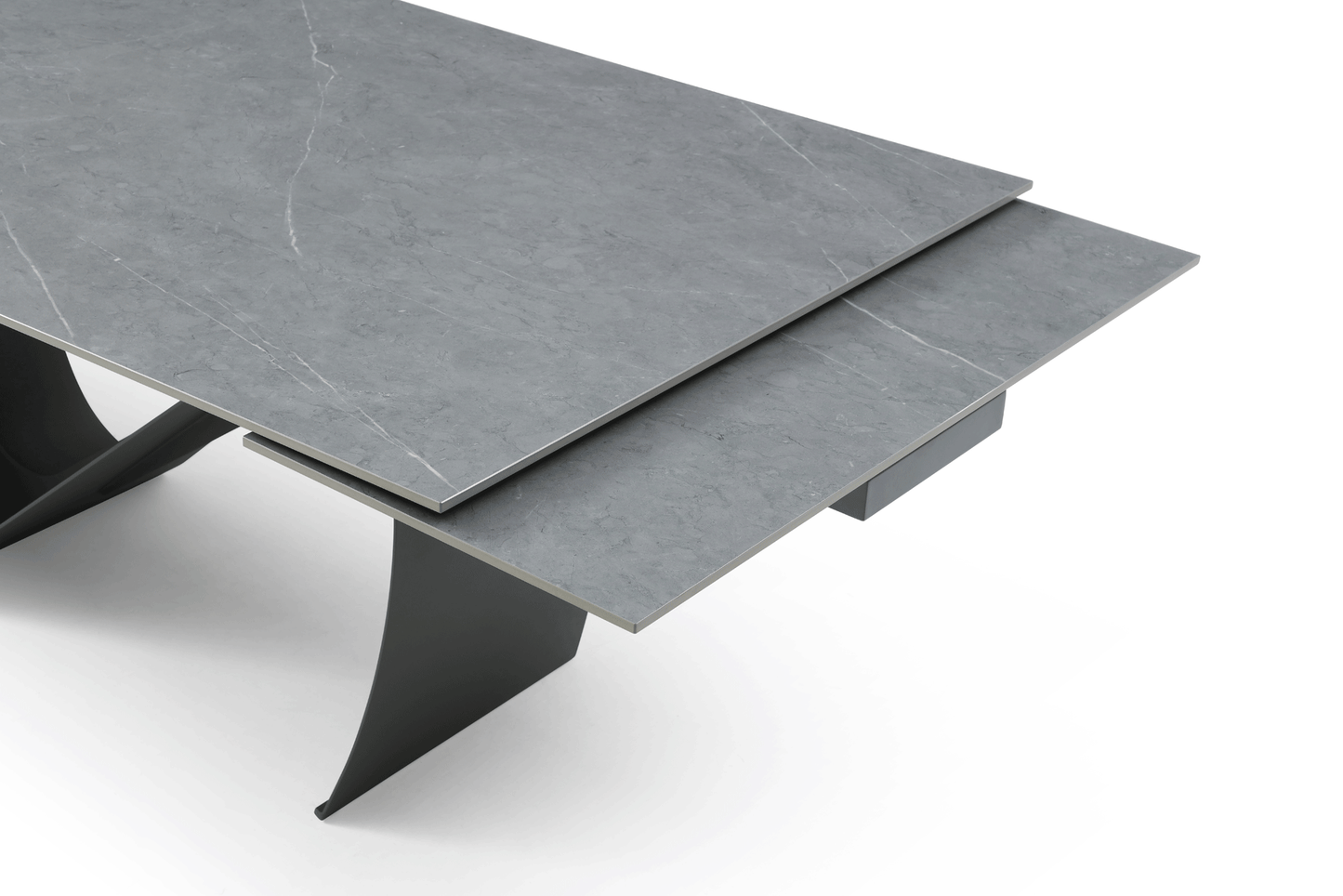 9087 Table Dark grey with swivel dark grey chair