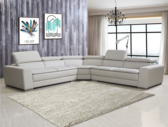 U9636 SECTIONAL - LEATHER GEL