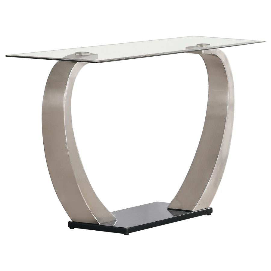 Willemse Glass Top Coffee Table Clear and Satin