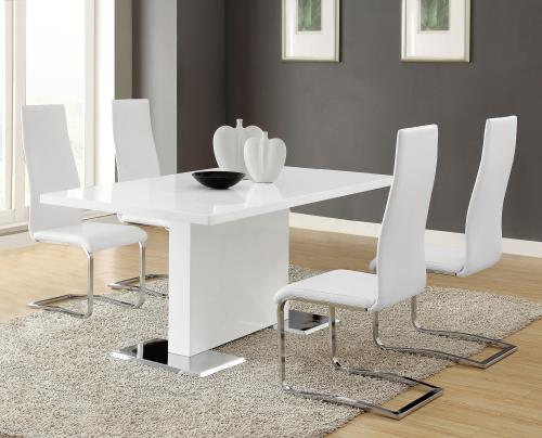 Coaster Wexford Table And Chair 5 Pc Set (Black, Gray, and White)