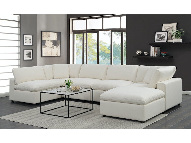 Elements International Living Room Cloud 9, 6 pc Sectional