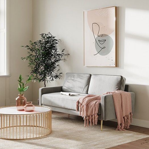 Divani Casa Huffine - Modern Fabric Sofa