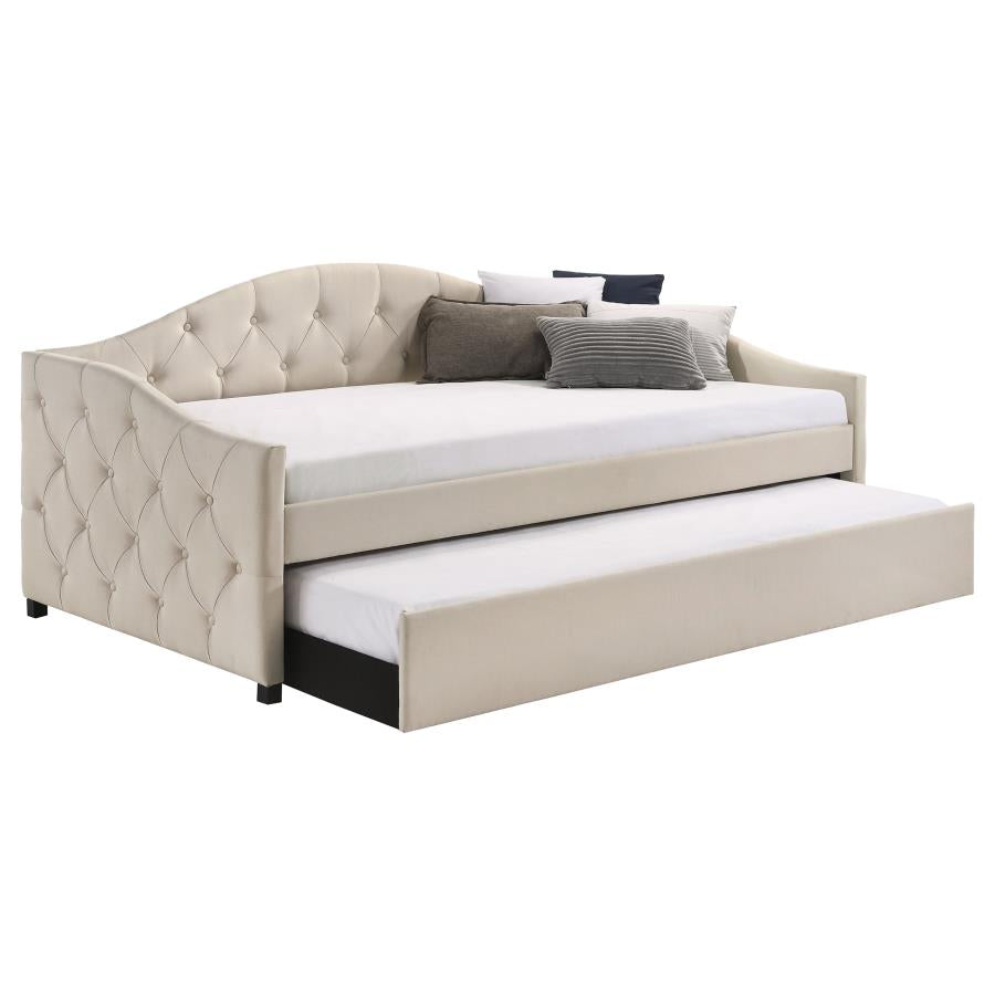 SADIE UPHOLSTERED TWIN DAYBED WITH TRUNDLE
