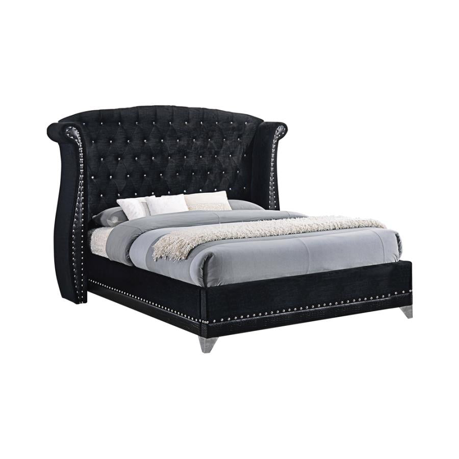 BARZINI TUFTED BED BLACK