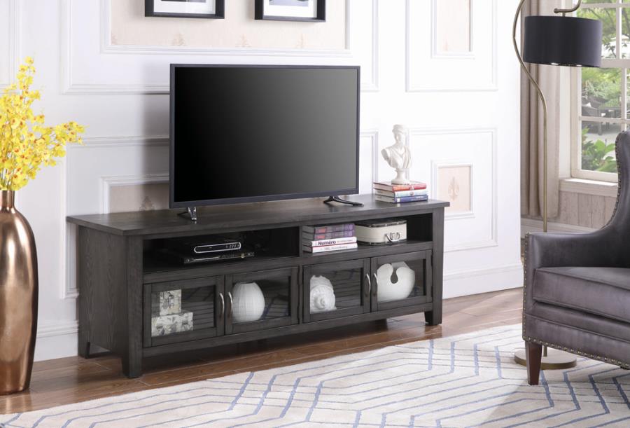 TV CONSOLE 72" 4 DOOR D/GREY