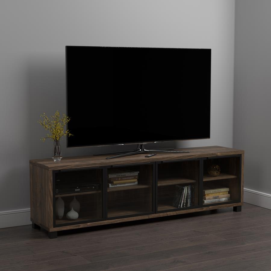 4-door TV Console Aged Walnut