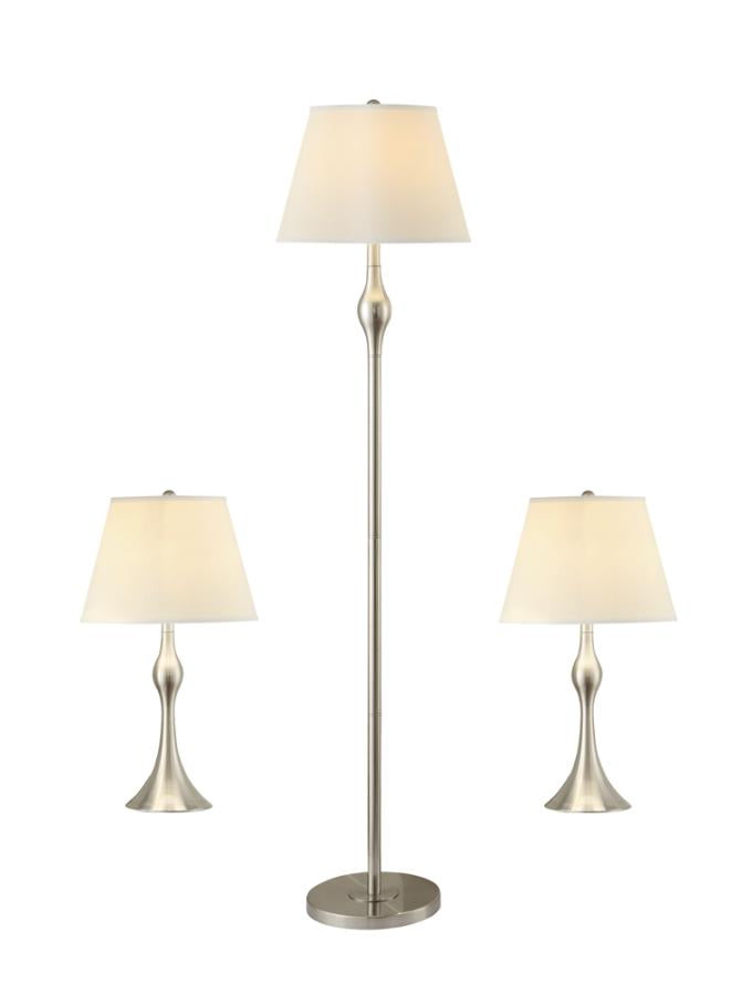 3-piece Slender Lamp Set Brushed Nickel