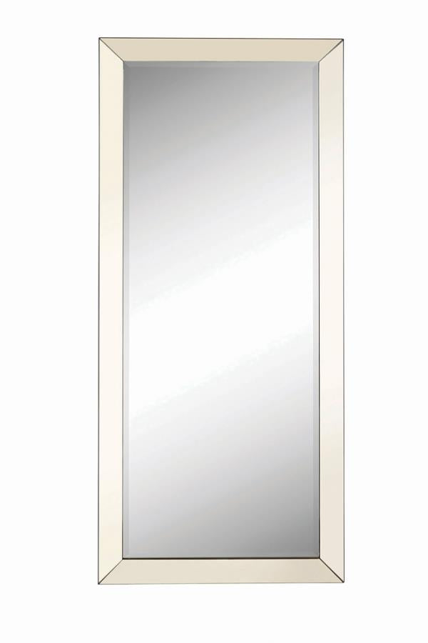 RECTANGULAR FLOOR MIRROR SILVER
