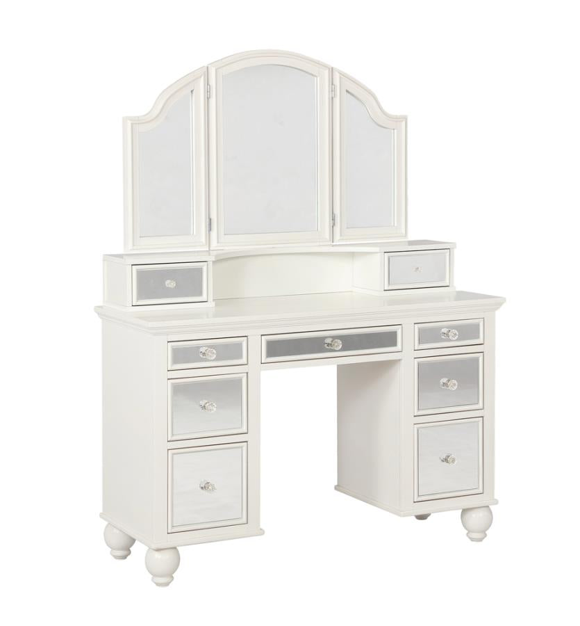 VANITY SET WHITE & BEIGE