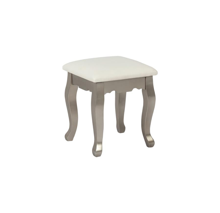 VANITY SET METALLIC SILVER & WHITE