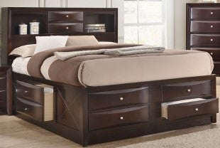 EMILY STORAGE DARK CHERRY BEDROOM SET