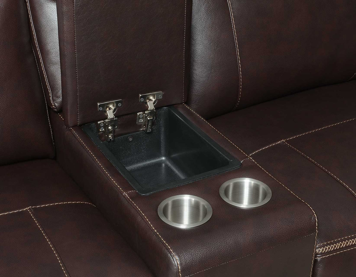 DONCELLA GENIUNE LEATHER SECTIONAL