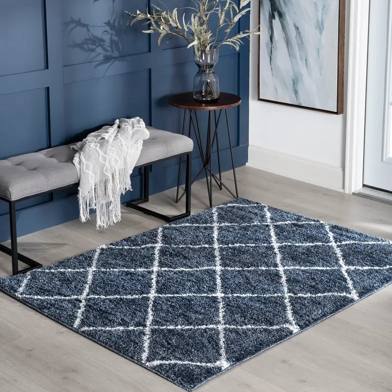 ATLANTA SHAG RUG BLUE