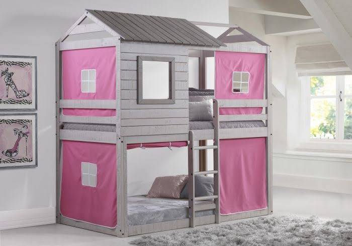DEER BLIND BUNK LOFT W/PINK TENT