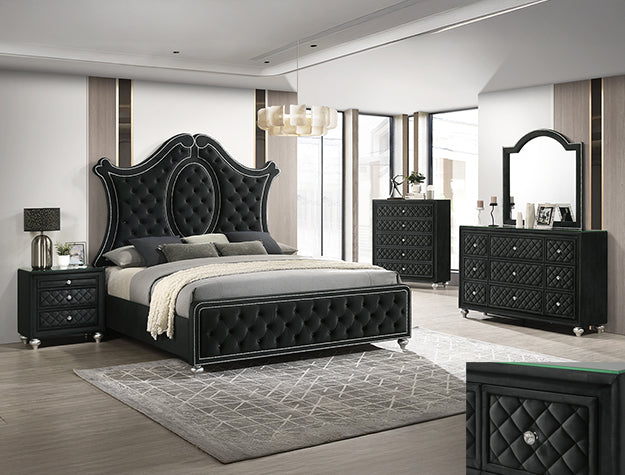 CAMEO PANEL 5 PC BEDROOM SET