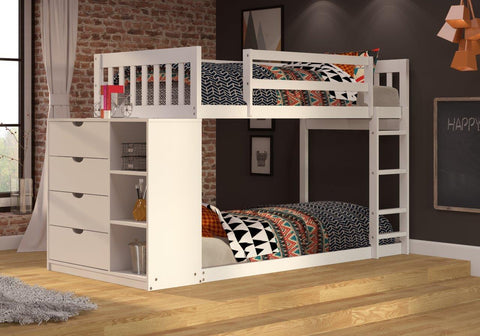 TWIN CHEST BUNKBED W/LADDER