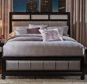 BARZINI UPHOLSTERED BED BLACK & GREY