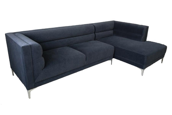 HETFIELD UPHOLSTERED SECTIONAL INDIGO (DISCOUNT ENDS 5TH MARCH)