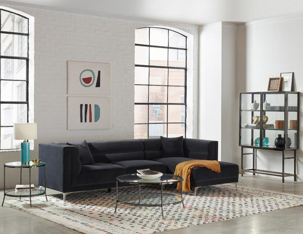 HETFIELD UPHOLSTERED SECTIONAL INDIGO (DISCOUNT ENDS 5TH MARCH)