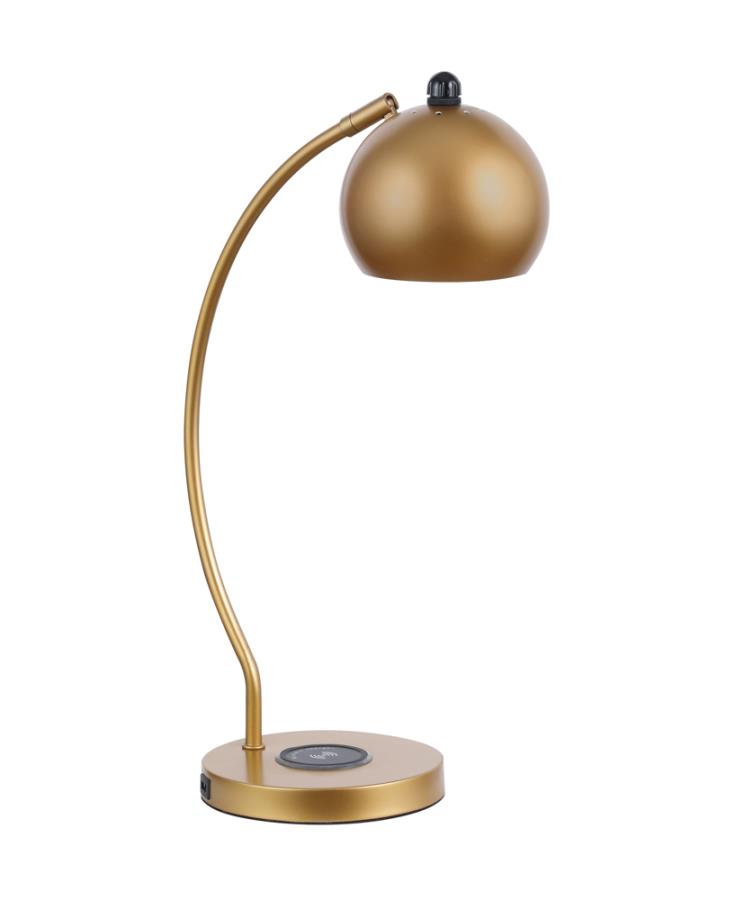 DOME SHADE TABLE LAMP GOLD