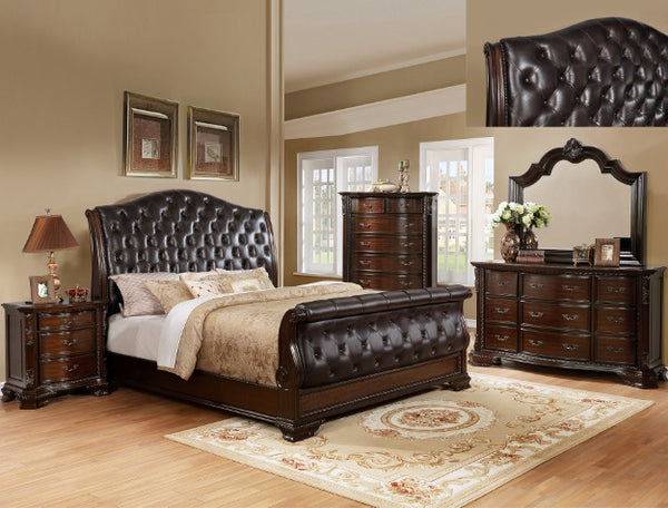 SHEFFIELD SLEIGH UPSCALE BED ROOM SET