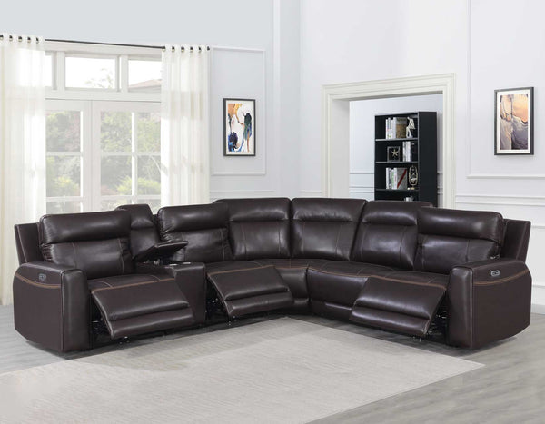 DONCELLA GENIUNE LEATHER SECTIONAL