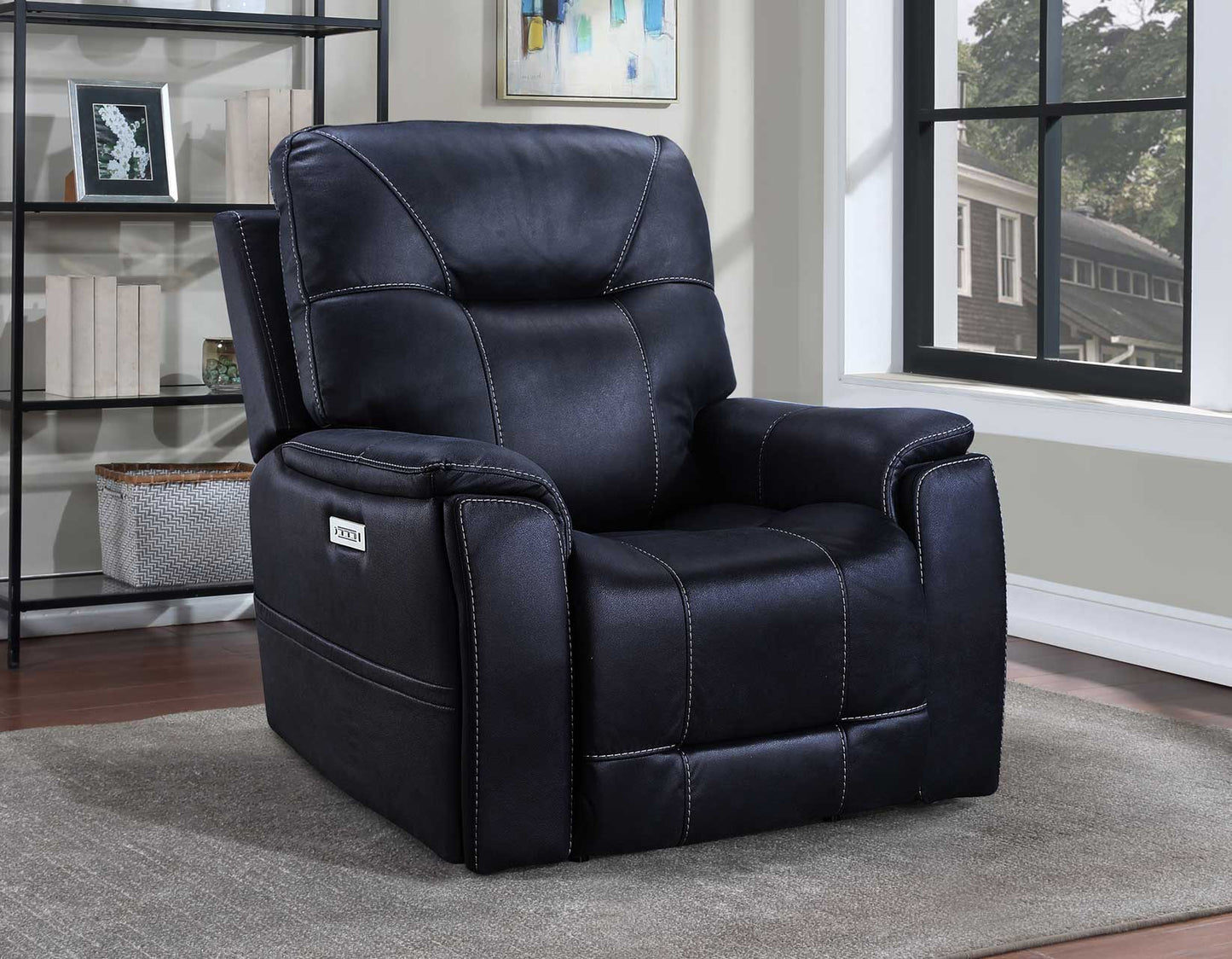 LEXINGTON TRIPLE POWER MEDIA RECLINER OCEAN BLUE