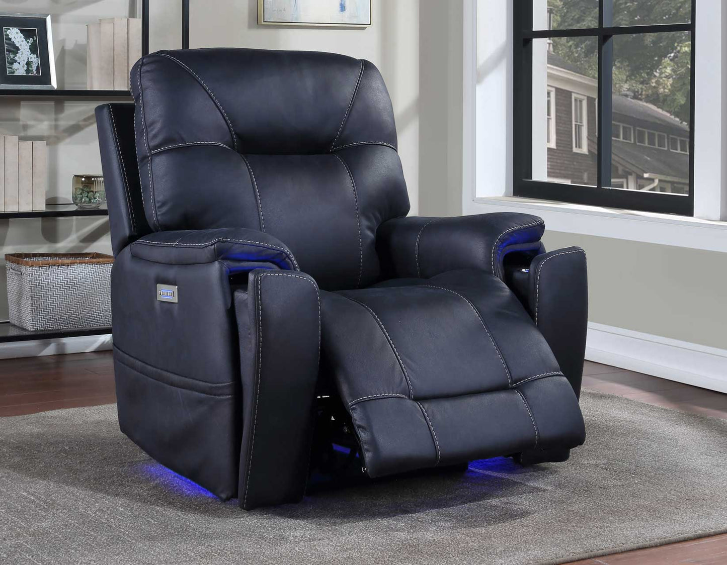 LEXINGTON TRIPLE POWER MEDIA RECLINER OCEAN BLUE