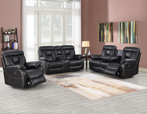 SQUIRE MANUAL MOTION UPHOLSTERY 3 PIECE SET (SOFA,LOVESEAT & CHAIR)