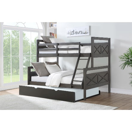RUSTIC GREY TRUNDLE BED