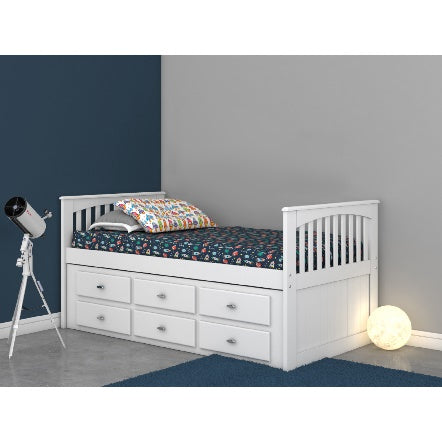 TWIN MISSION BED DRAWER COMBO